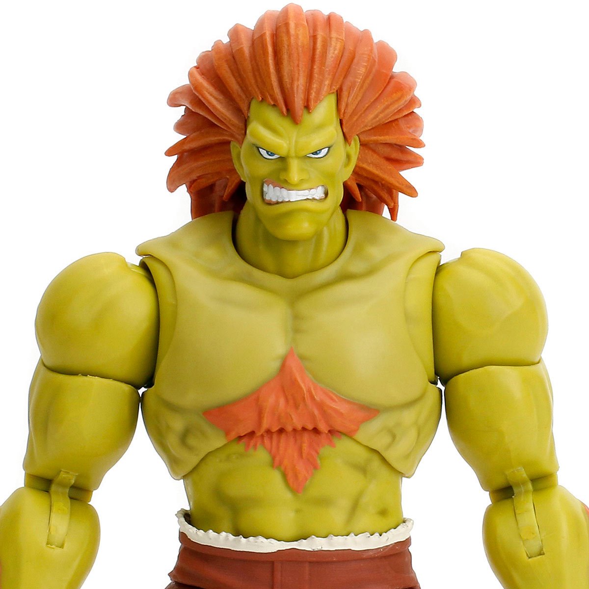 Jada Toys Action Figure Blanka Street Fighter II, Scala 1:12, Articolata, Con Teste E Mani Intercambiabili, Accessorio Tuono Elettrico, Altezza 17,8 Cm