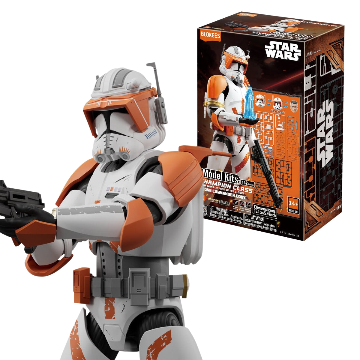 Blokees Star Wars: Attack of the Clones Clone Commander Cody Champion Class Model Kit