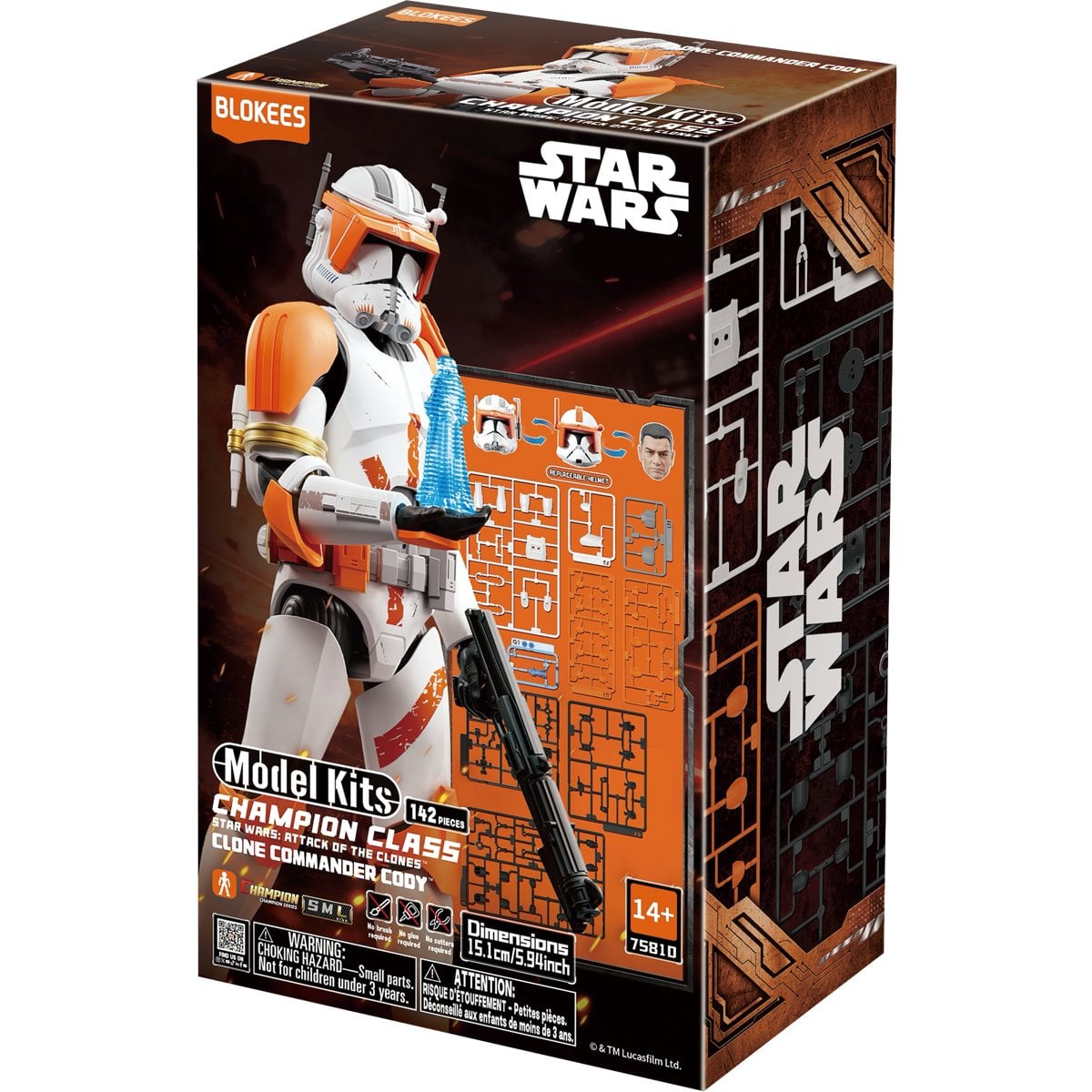 Blokees Star Wars: Attack of the Clones Clone Commander Cody Champion Class Model Kit