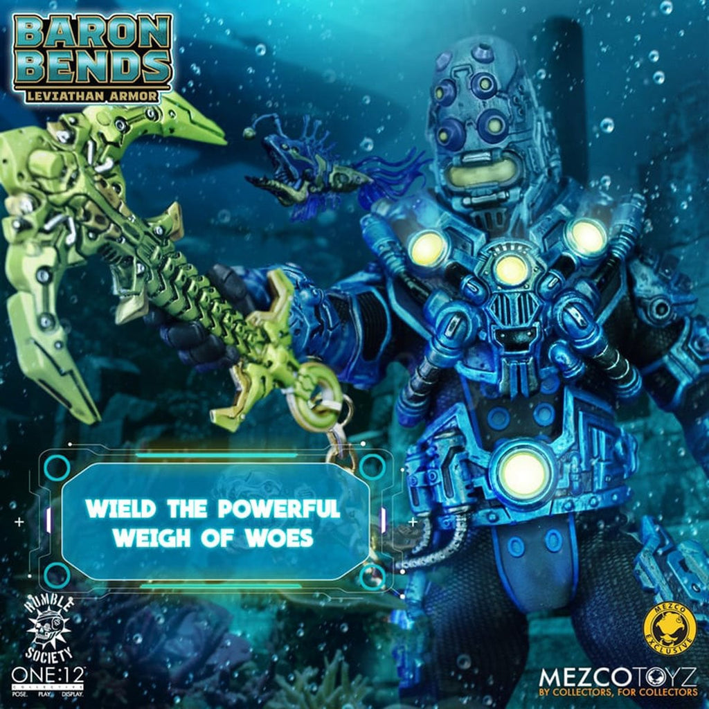 Mezco Rumble Society Baron Bends: Leviathan Armor One:12 Collective Action Figure