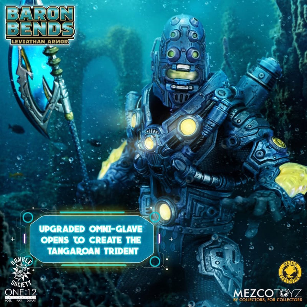 Mezco Rumble Society Baron Bends: Leviathan Armor One:12 Collective Action Figure