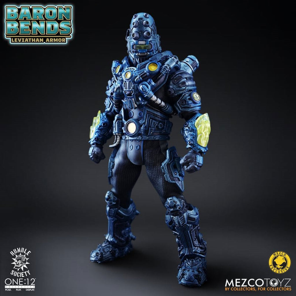 Mezco Rumble Society Baron Bends: Leviathan Armor One:12 Collective Action Figure