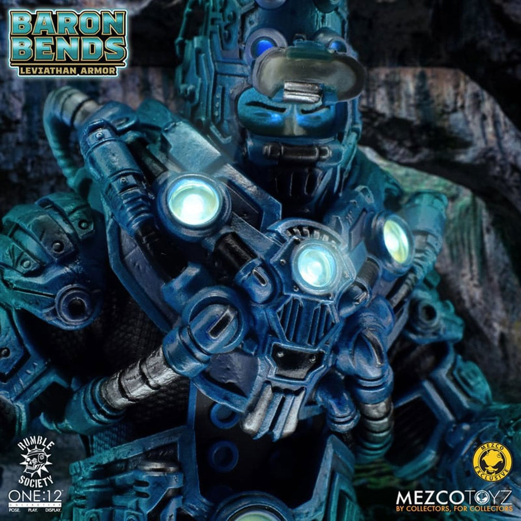 Mezco Rumble Society Baron Bends: Leviathan Armor One:12 Collective Action Figure