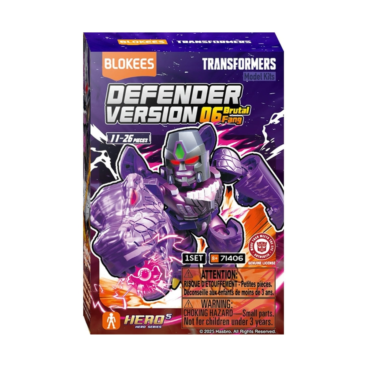 Blokees Transformers Defender Version 06 Brutal Fang Mini Model Kit Set of 12