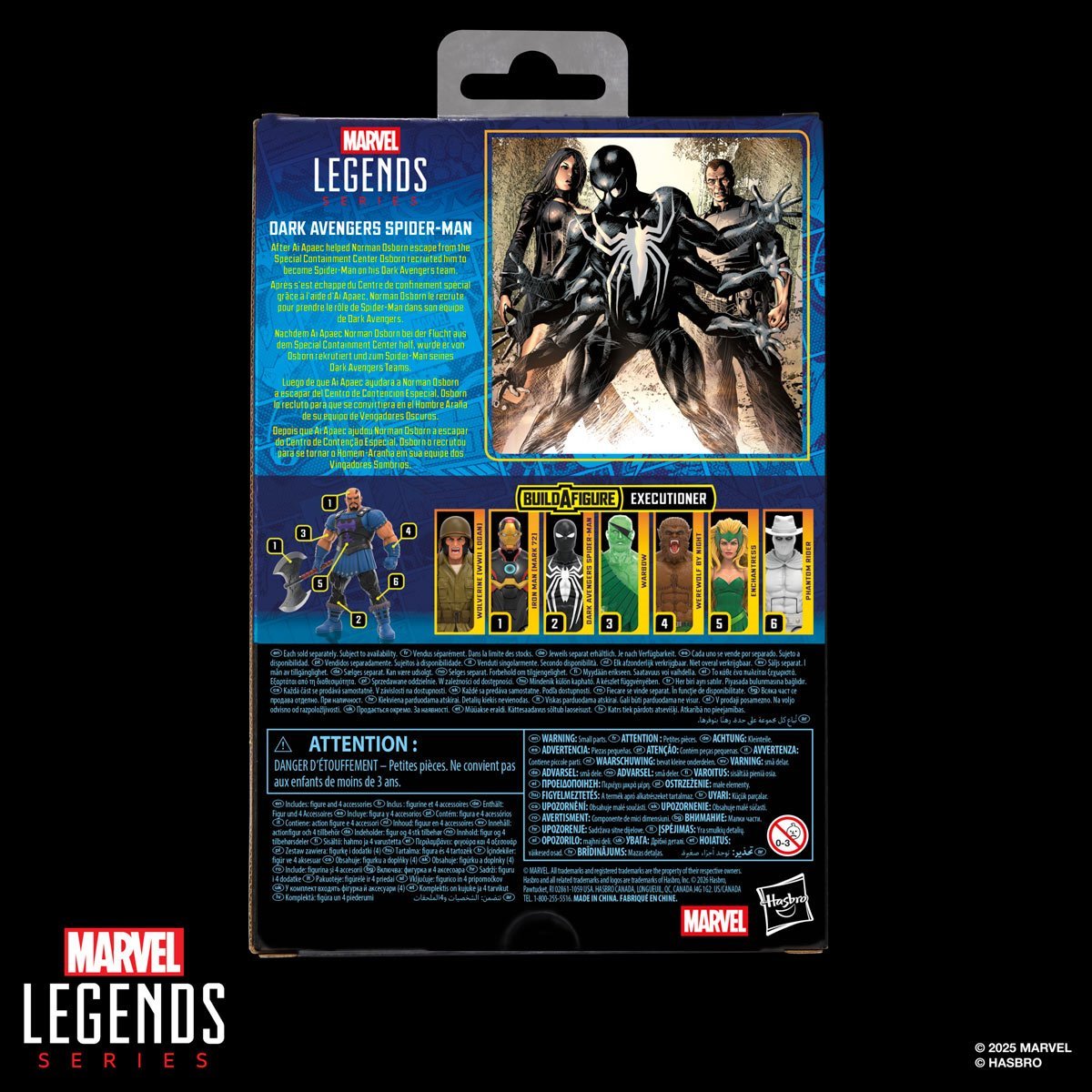 Marvel Legends Series Dark Avengers Spider-Man 6-Inch Action Figure (Executioner Build-A-Figure)