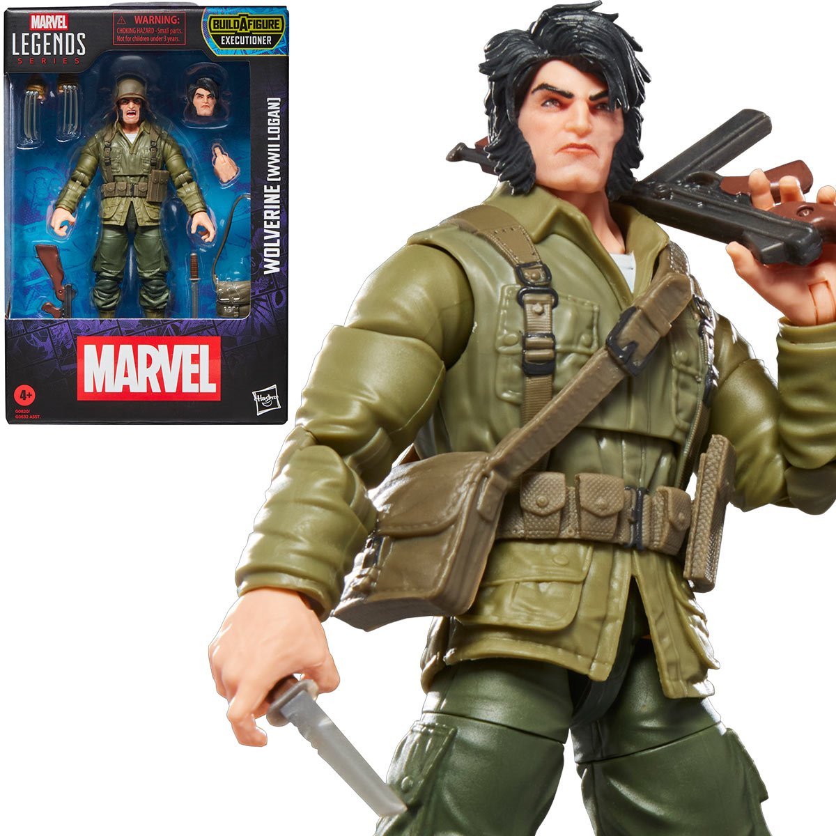 Marvel Legends Series Wolverine (WWII Logan) X-Men Comics 6-Inch Action Figure (Executioner Build-A-Figure)