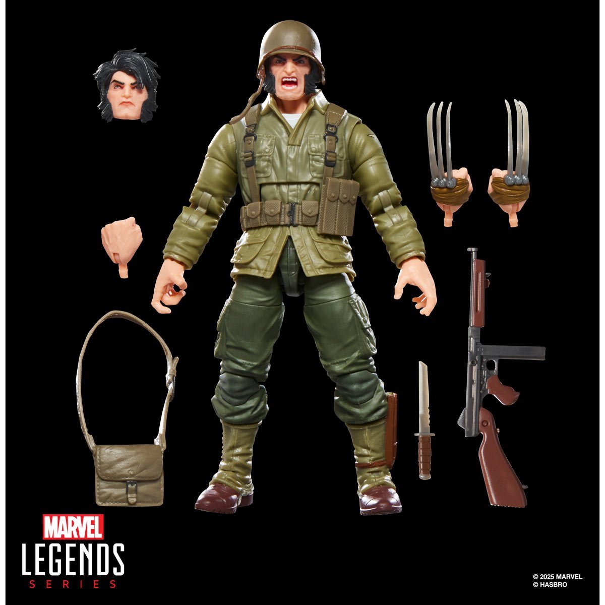 Marvel Legends Series Wolverine (WWII Logan) X-Men Comics 6-Inch Action Figure (Executioner Build-A-Figure)