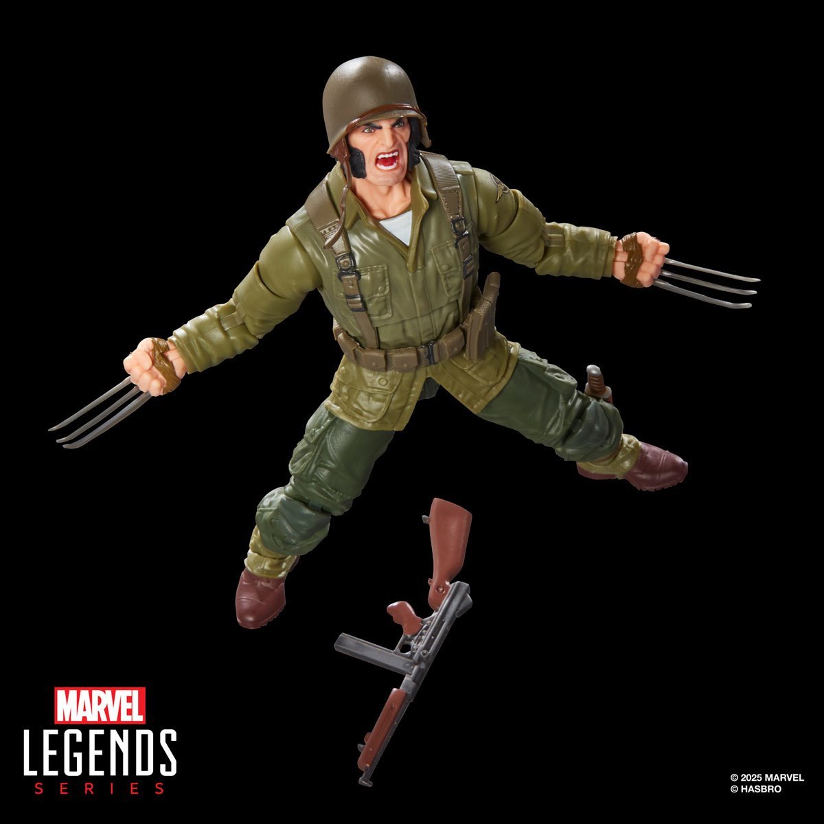 Marvel Legends Series Wolverine (WWII Logan) X-Men Comics 6-Inch Action Figure (Executioner Build-A-Figure)