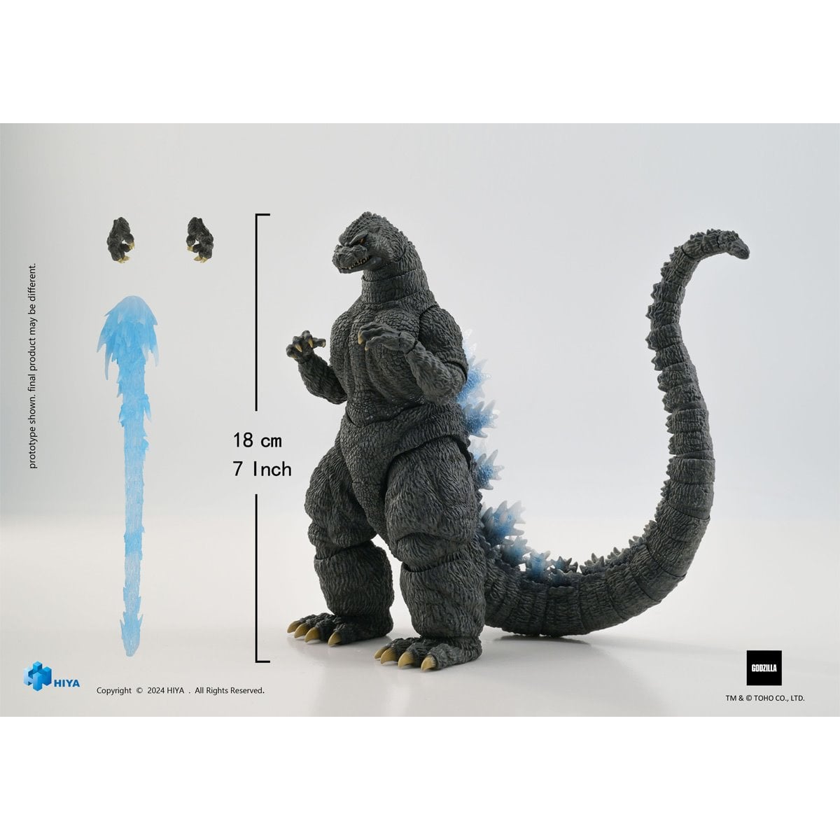 Hiya Toys Godzilla vs. King Ghidorah 1991 Godzilla Heat Ray Hokkaido Version Exquisite Basic Action Figure