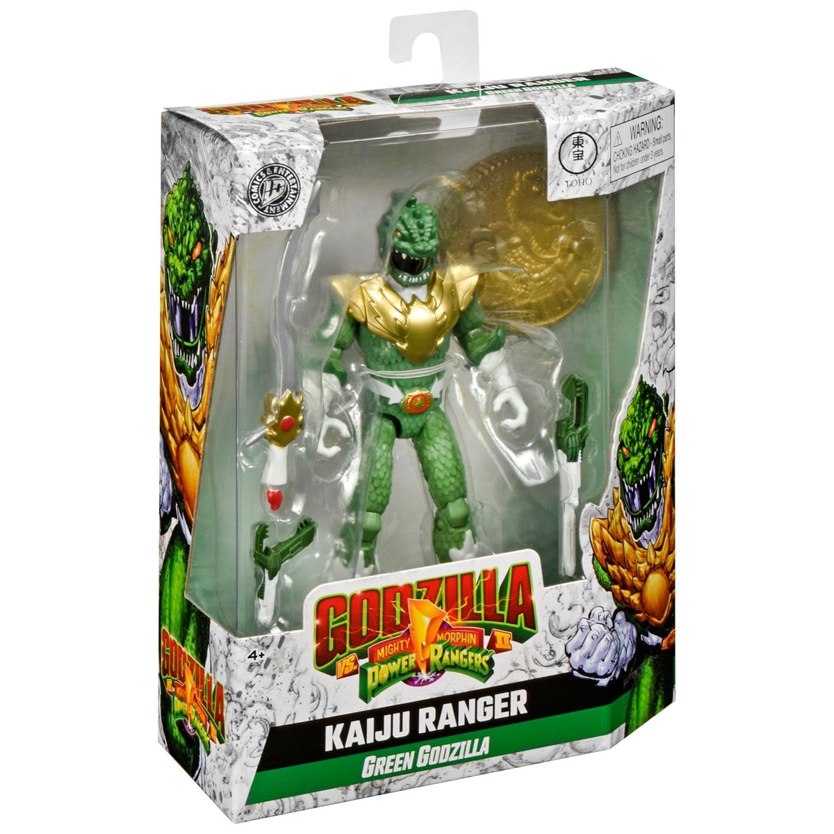 Godzilla vs. The Mighty Morphin Power Rangers Green Godzilla Kaiju Ranger Action Figure