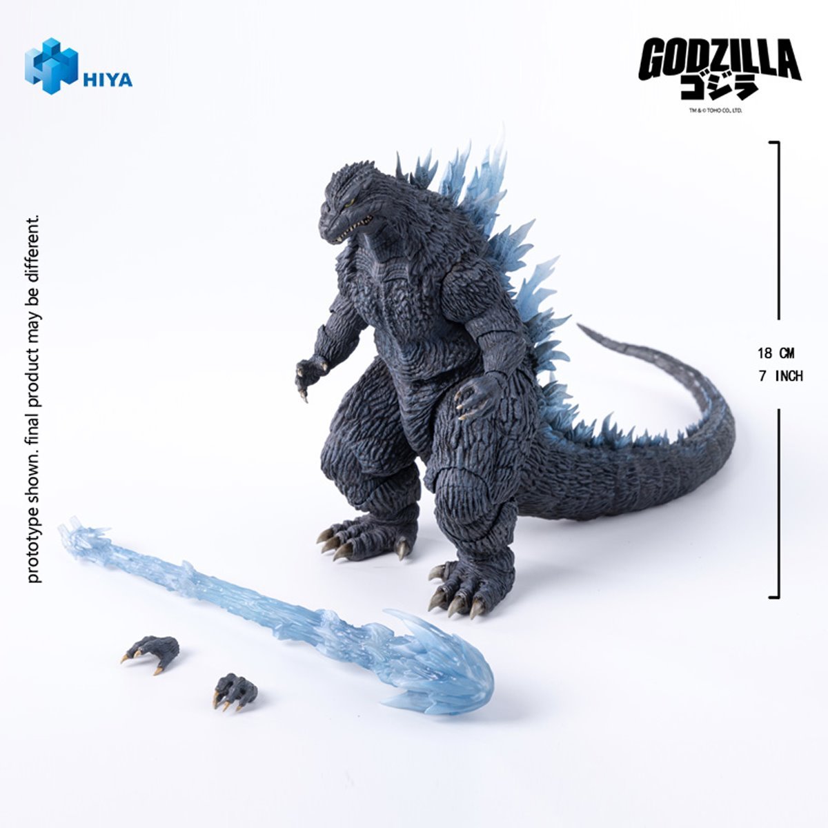 Hiya Toys Godzilla Against Mechagodzilla 2002 Heat Ray Godzilla Exquisite Basic Series Action Figure