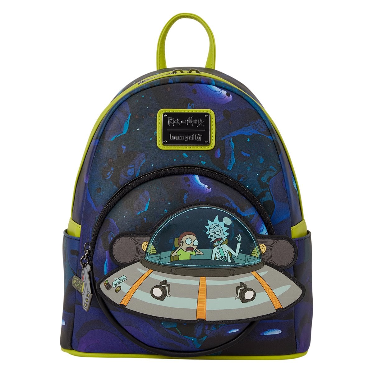 Loungefly Rick and Morty Space Cruiser Glow-in-the-Dark Mini-Backpack