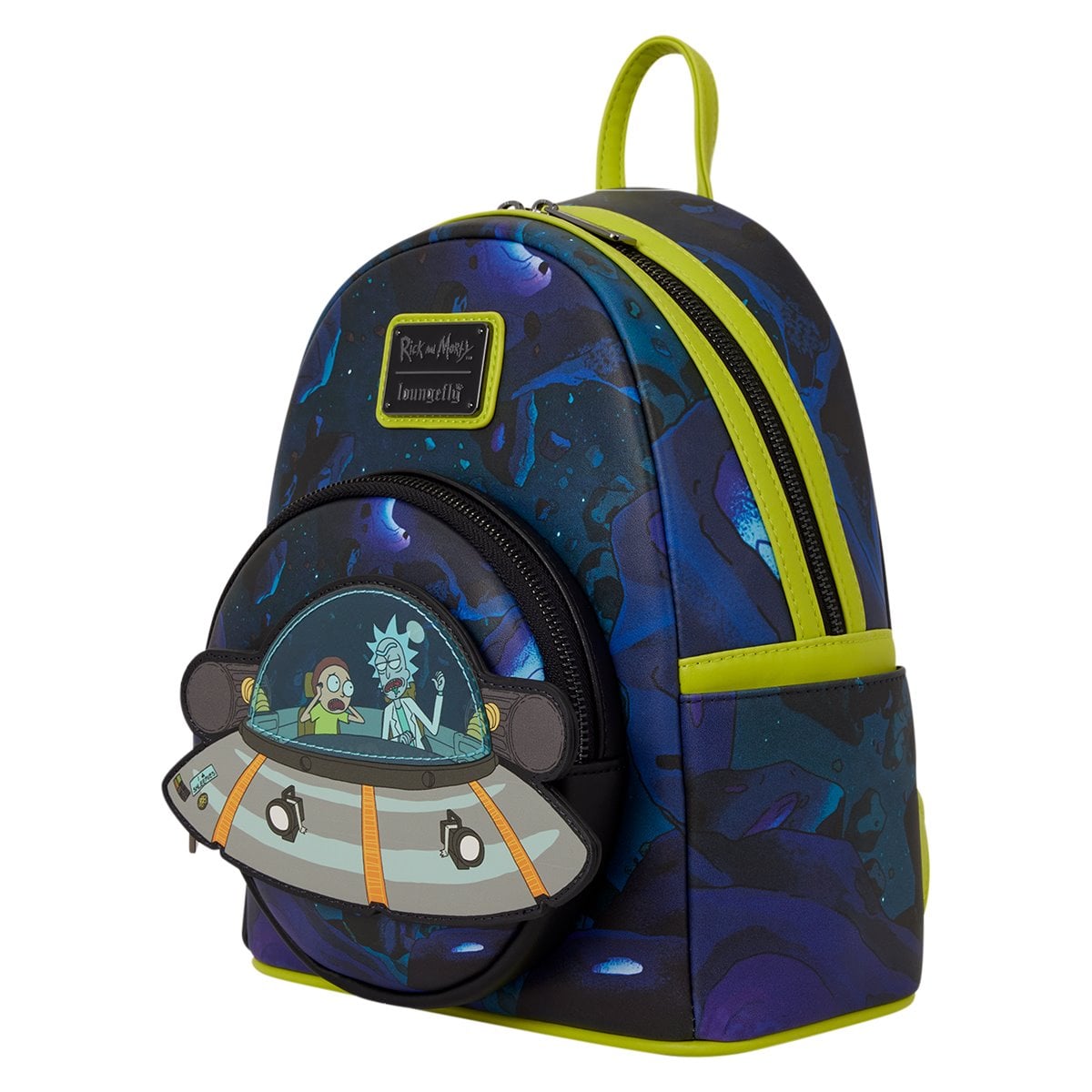 Loungefly Rick and Morty Space Cruiser Glow-in-the-Dark Mini-Backpack