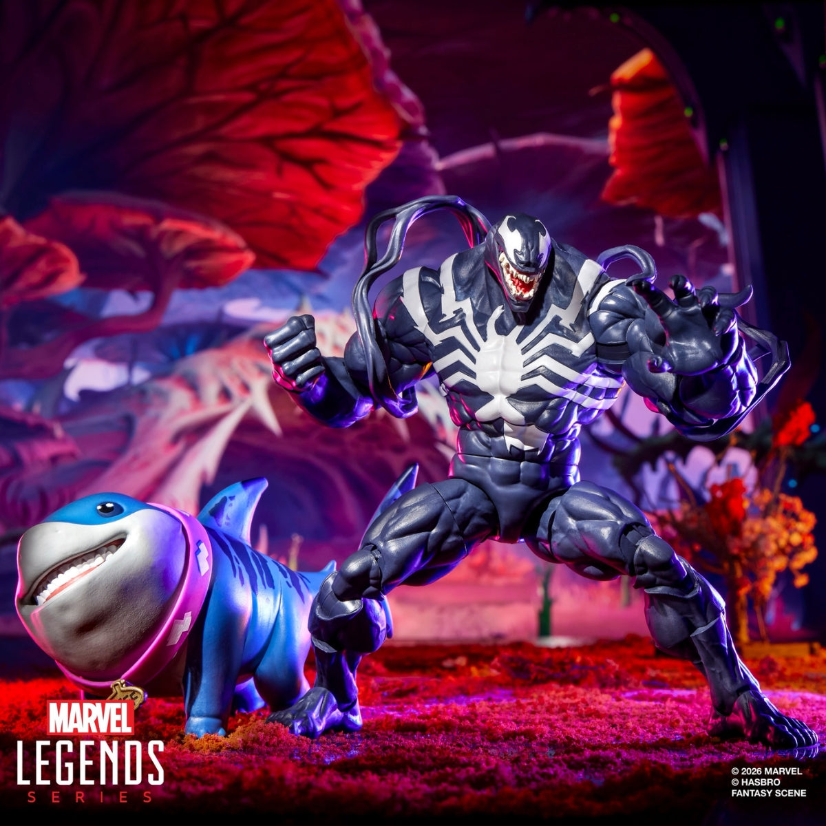 Marvel Legends Series Marvel Rivals Venom and Jeff the Land Shark Action Figures 2-Pack