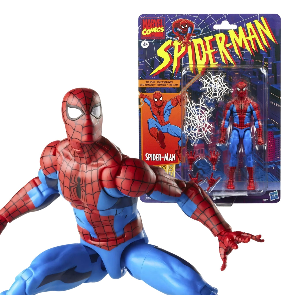 Marvel Legends Spider-Man Retro Cardback Spider-Man 6-Inch Action Figure (Reissue)