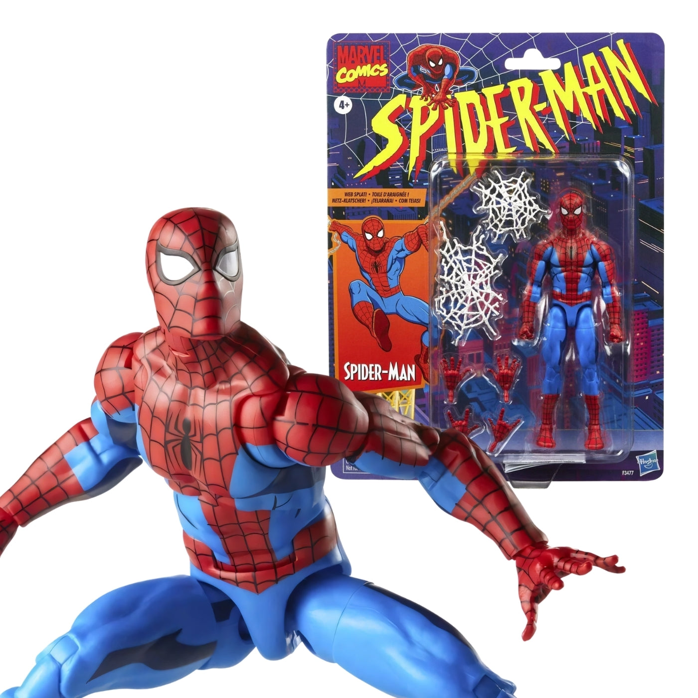 Marvel Legends Spider-Man Retro Cardback Spider-Man 6-Inch Action Figure (Reissue)
