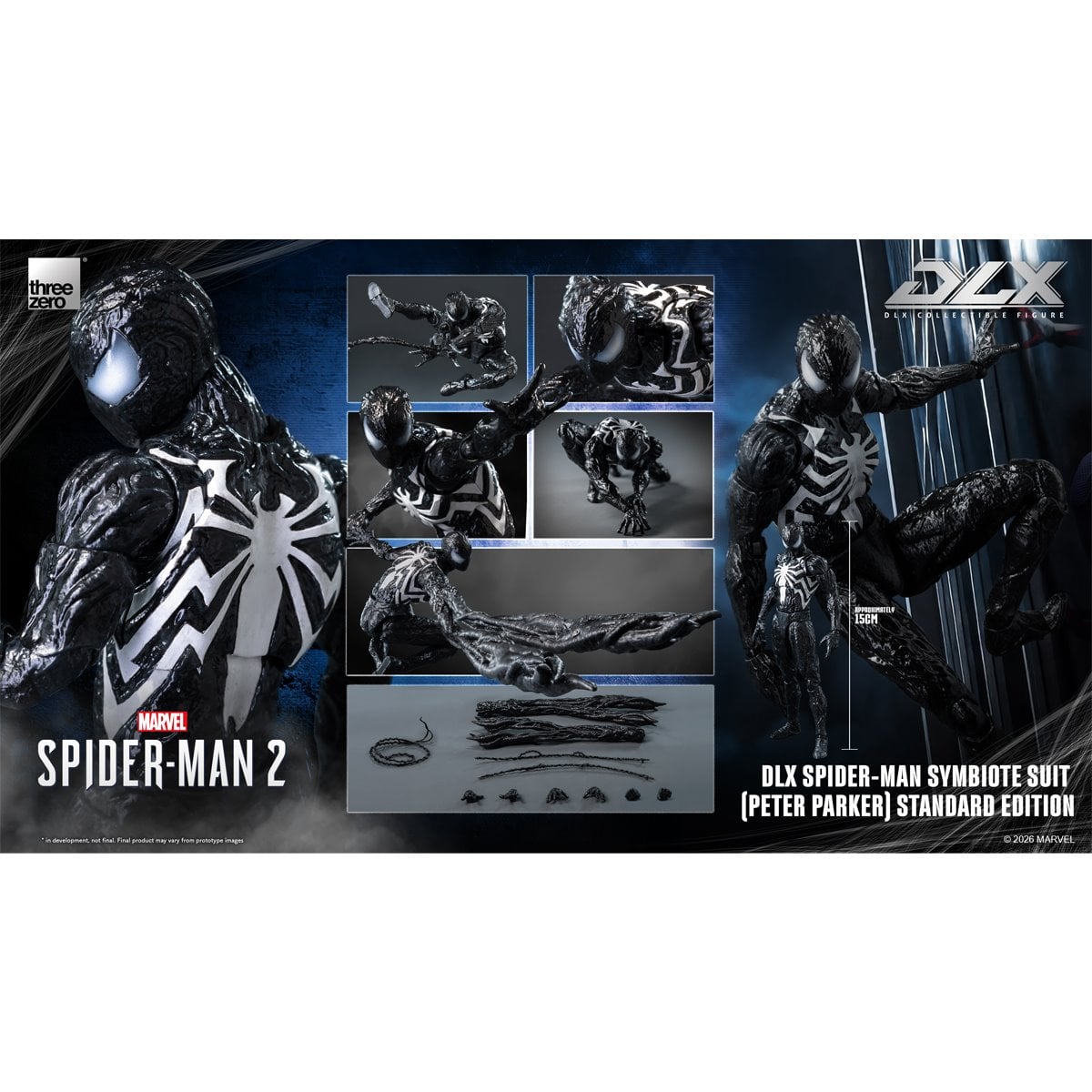 Marvel's Spider-Man 2: Spider-Man Symbiote Suit Peter Parker Standard Edition DLX Action Figure