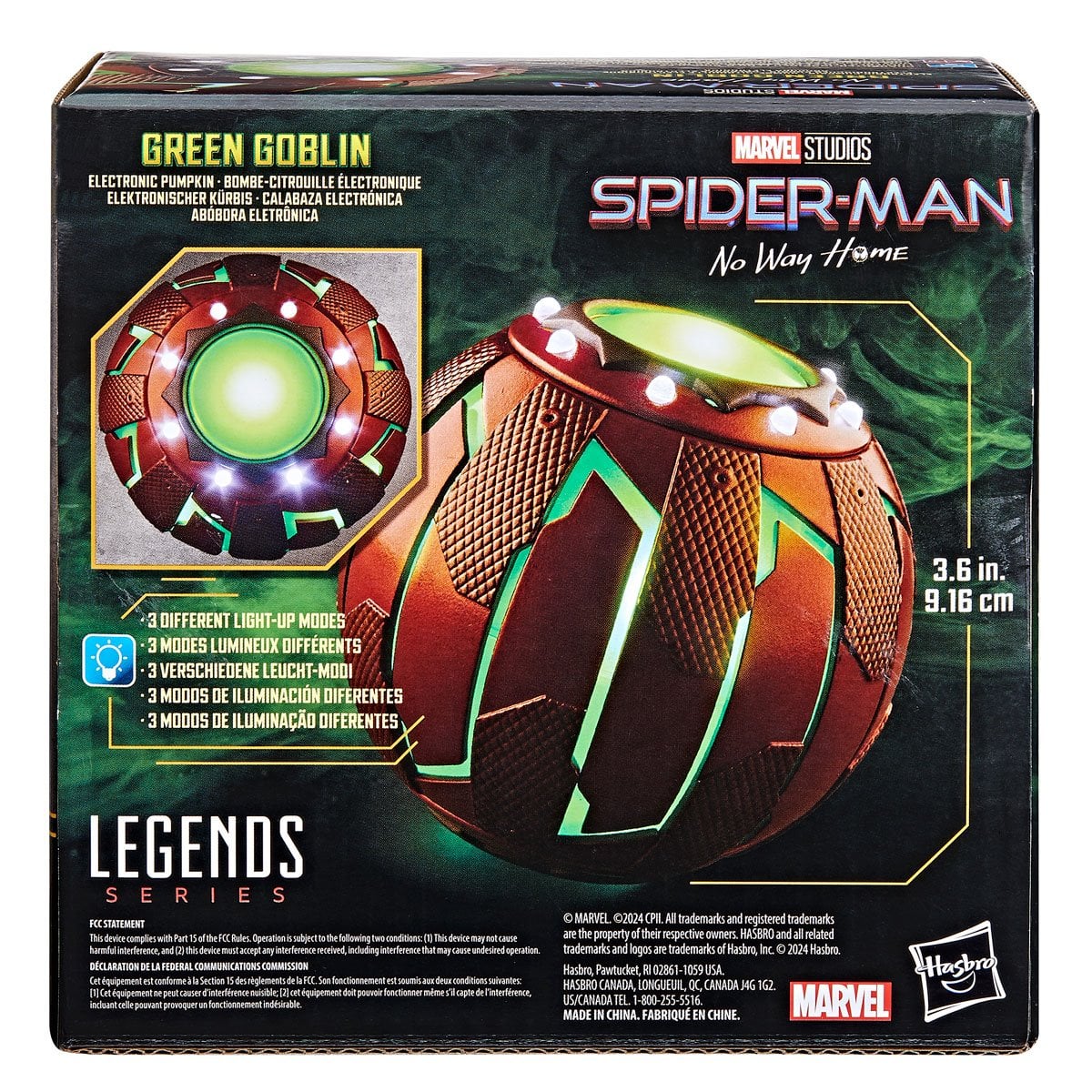 Marvel Legends Spider-Man: No Way Home Green Goblin Electronic Pumpkin Prop Replica