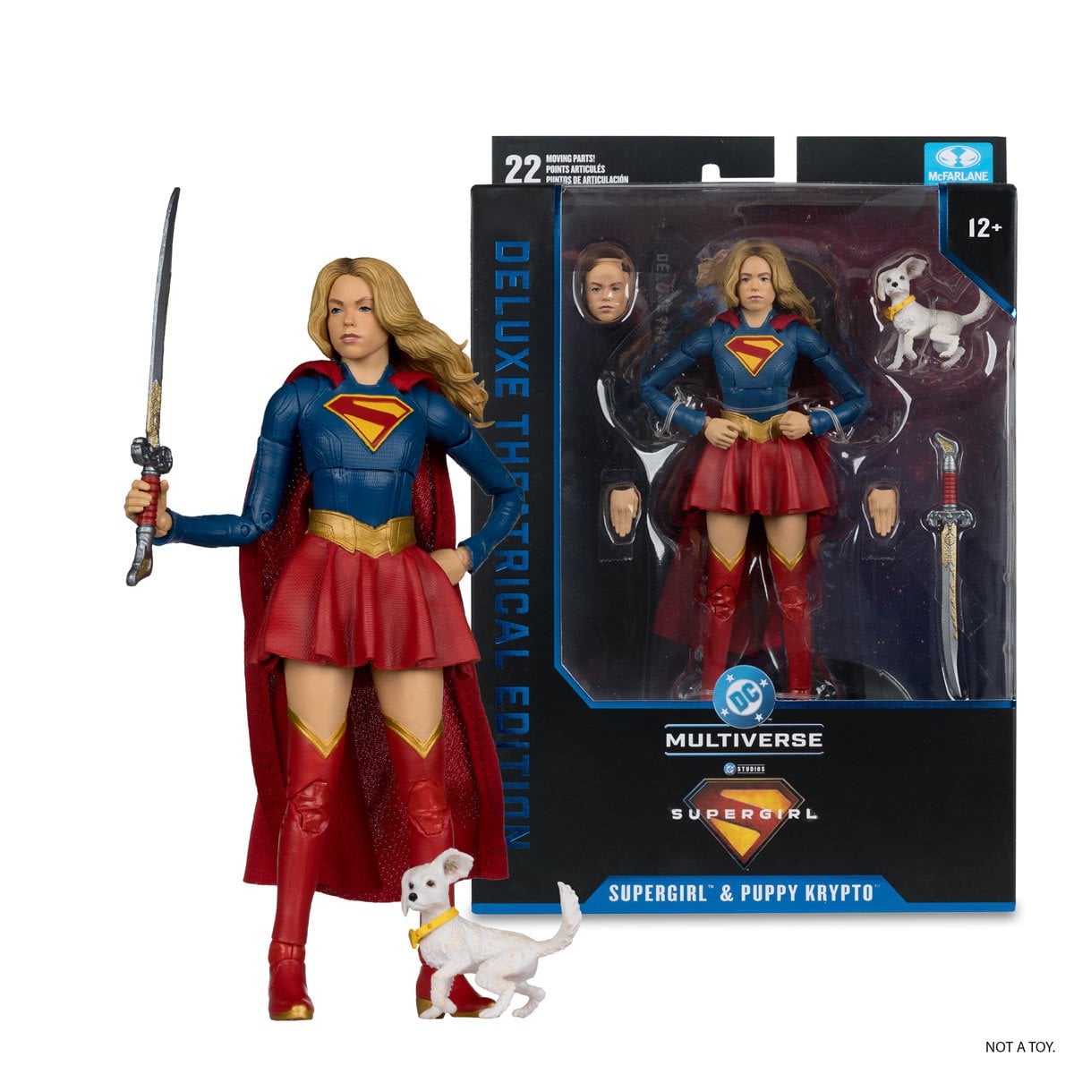 McFarlane DC Multiverse Deluxe Theatrical Edition Wave 4 Supergirl Movie Supergirl and Baby Krypto 7-Inch Scale Action Figure