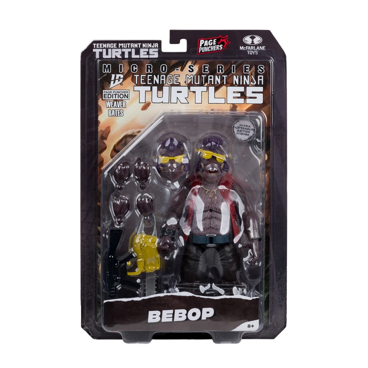 McFarlane Teenage Mutant Ninja Turtles Page Punchers Wave 2 Bebop 5-Inch Scale Action Figure with Comic