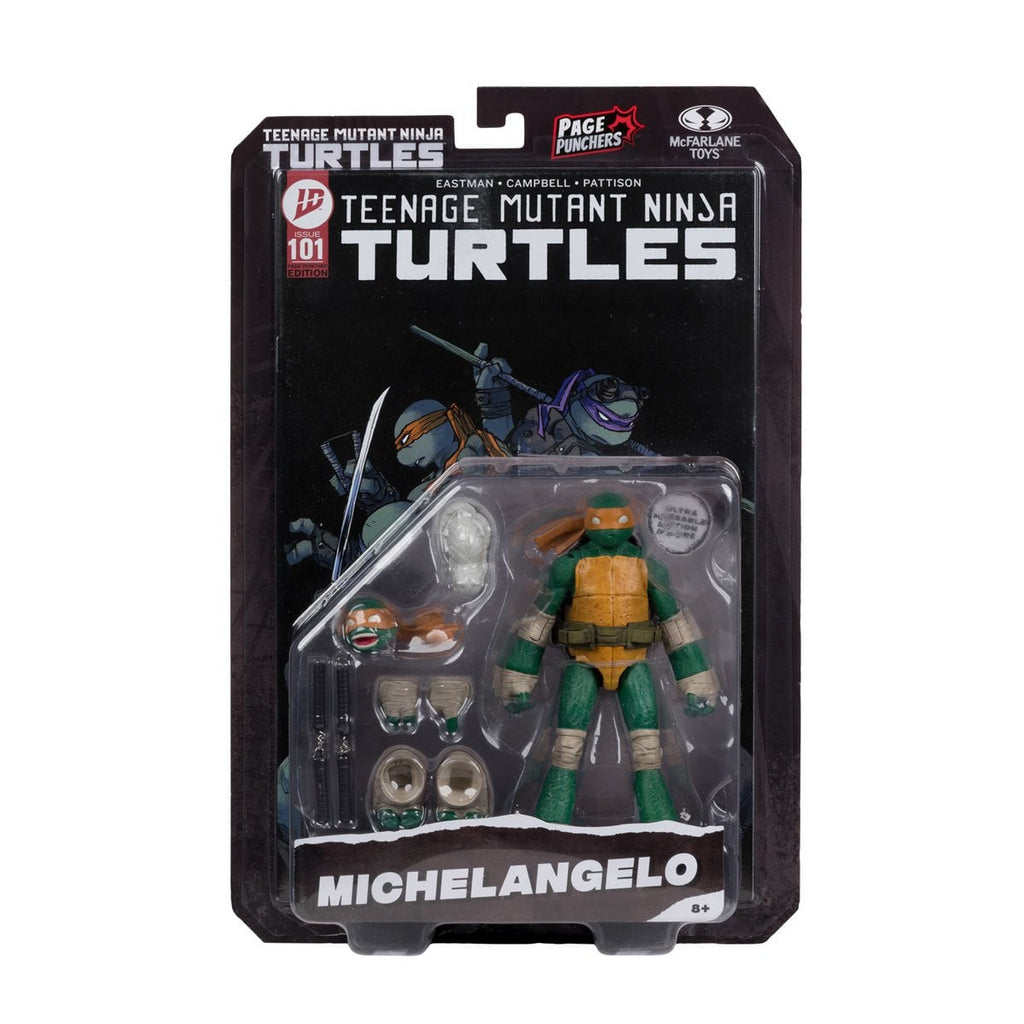 McFarlane Teenage Mutant Ninja Turtles Page Punchers Wave 2 Michelangelo 5-Inch Scale Action Figure with Comic