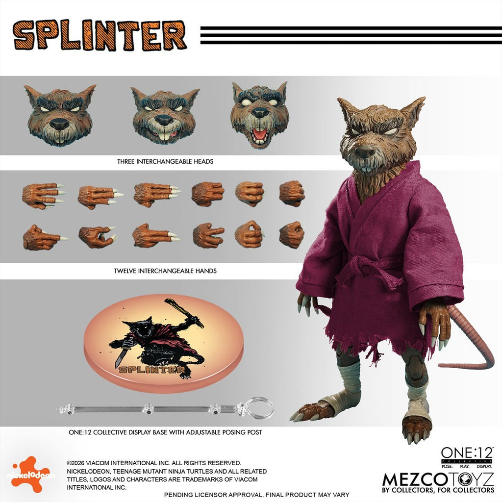 Mezco Teenage Mutant Ninja Turtles Master Splinter One:12 Collective Action Figure