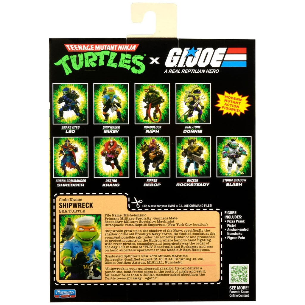 Teenage Mutant Ninja Turtles x G.I. Joe Mikey x Shipwreck Action Figure