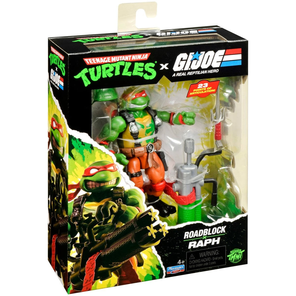 Teenage Mutant Ninja Turtles x G.I. Joe Raphael x Roadblock Action Figure