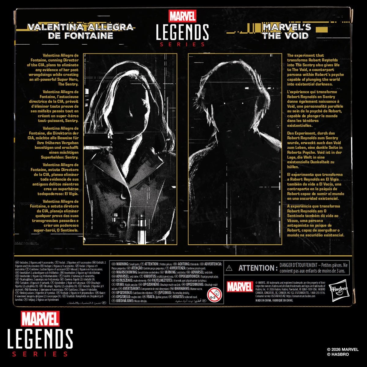 Marvel Legends Series Thunderbolts Valentina Allegra de Fontaine and The Void 6-Inch Action Figures