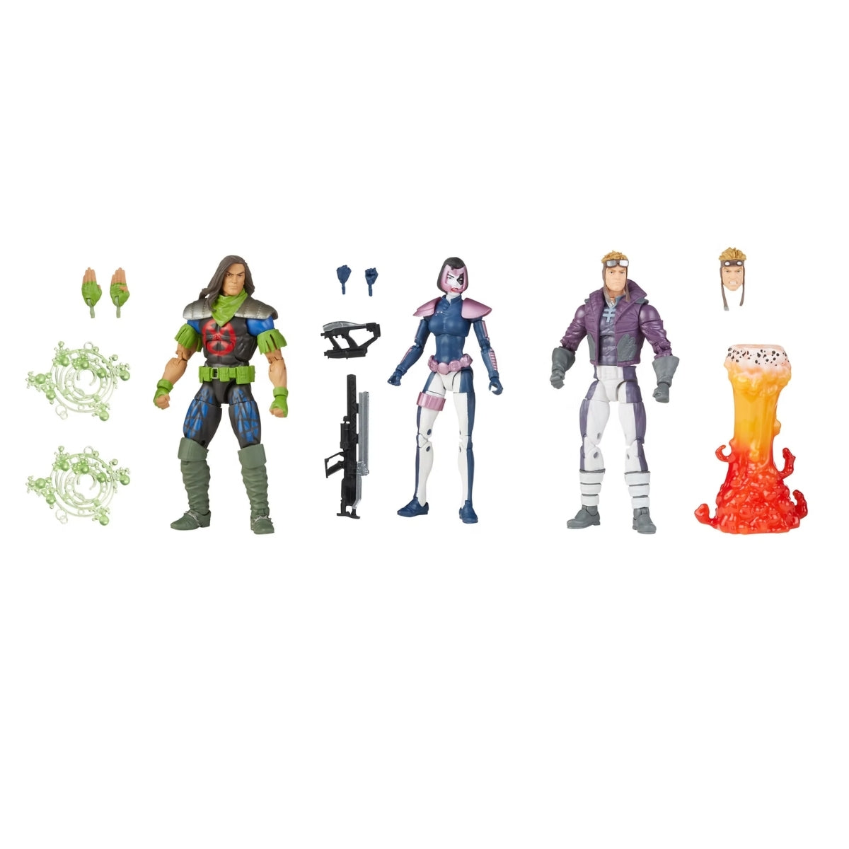 Marvel Legends Series X-Force Domino, Rictor, and Cannonball 3-Pack Action Figures