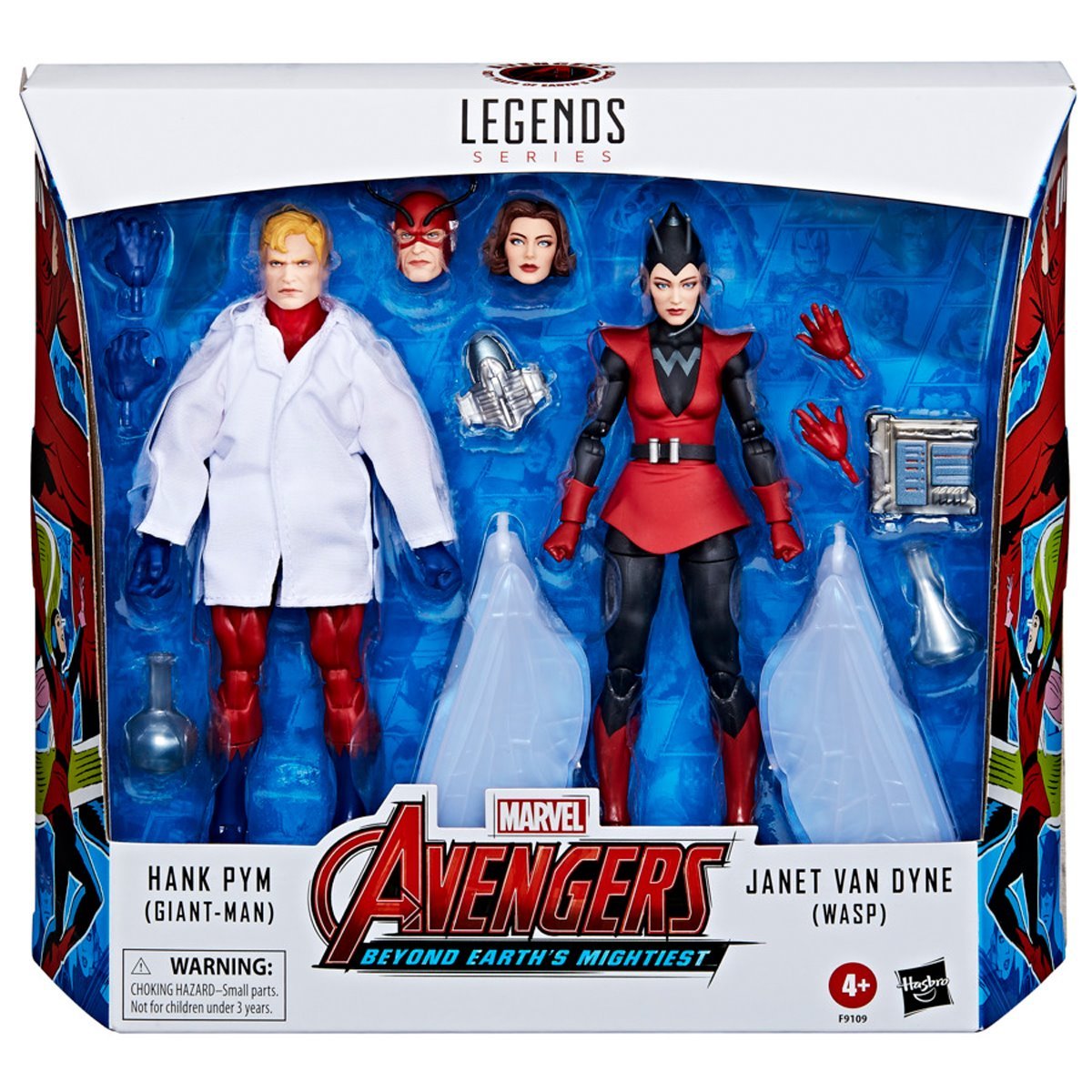 Marvel Legends Series Hank Pym (Giant-Man) and Janet Van Dyne (Wasp) 6-Inch Action Figure 2-Pack