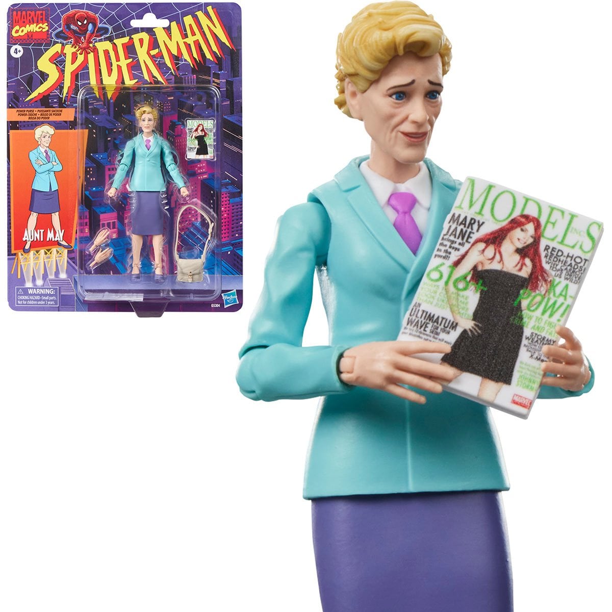 Marvel Legends Spider-Man: The Animated Series Aunt May Retro Cardback 6-Inch Action Figure