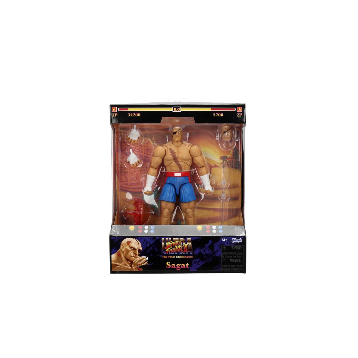 Jada Toys Ultra Street Fighter II Sagat 6-Inch Scale Deluxe Action Figure