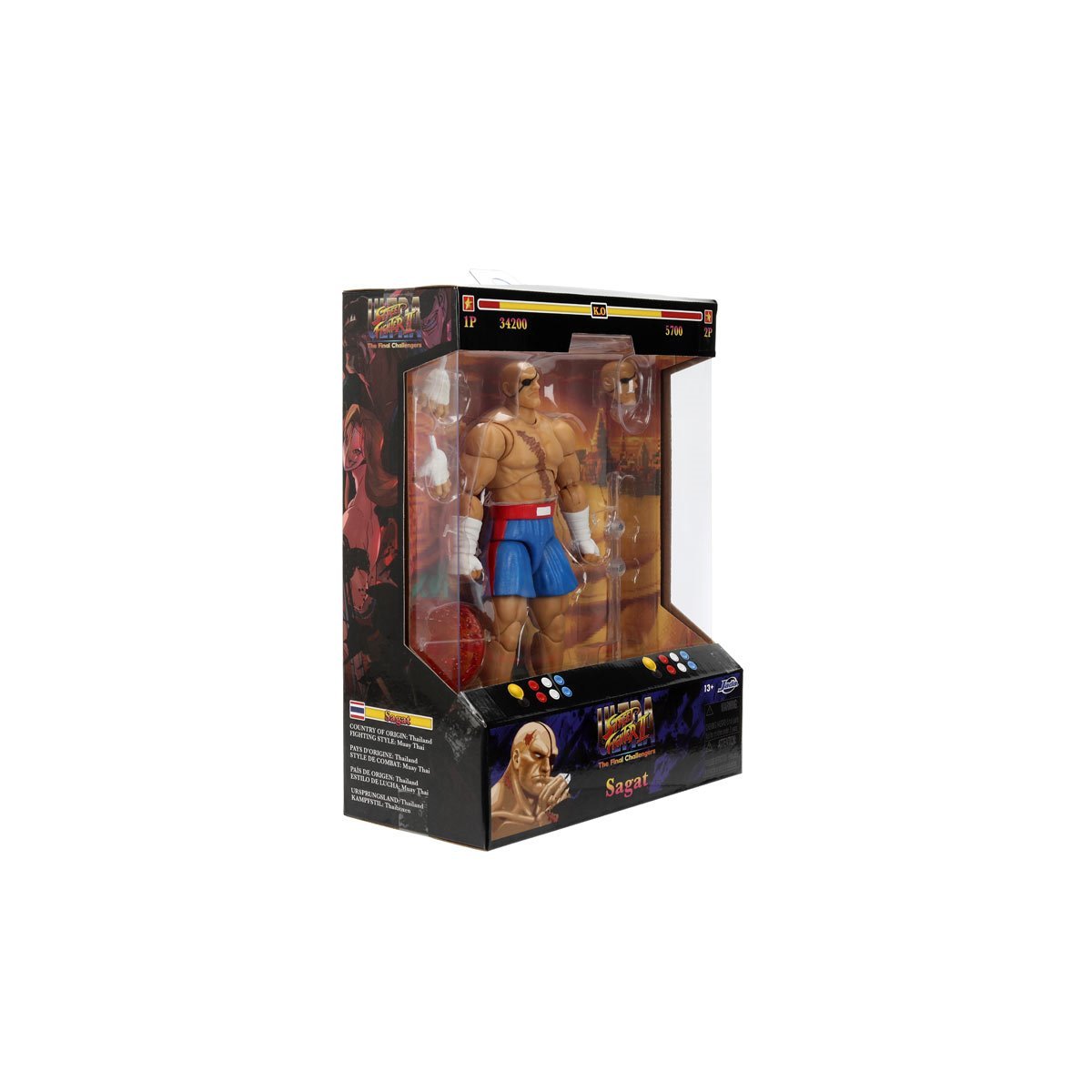 Jada Toys Ultra Street Fighter II Sagat 6-Inch Scale Deluxe Action Figure