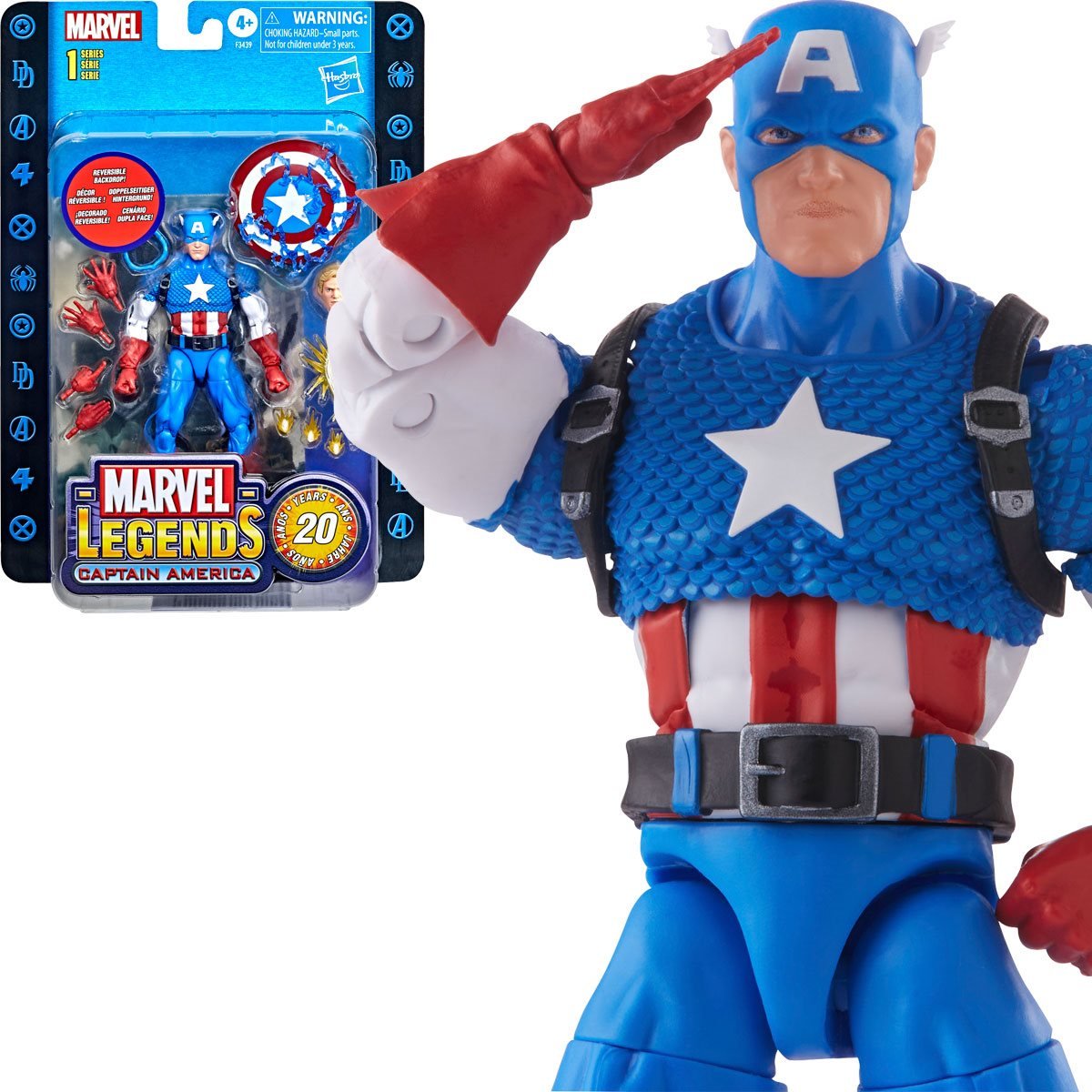 Marvel Legends Series 20th Anniversary Series 1 Captain America 6-inch Action Figure (Re-Release)