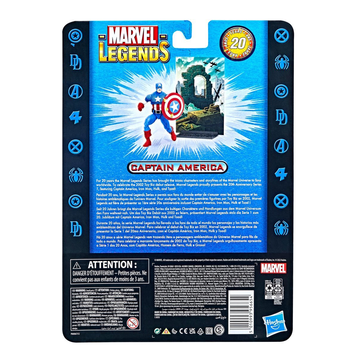 Marvel Legends Series 20th Anniversary Series 1 Captain America 6-inch Action Figure (Re-Release)