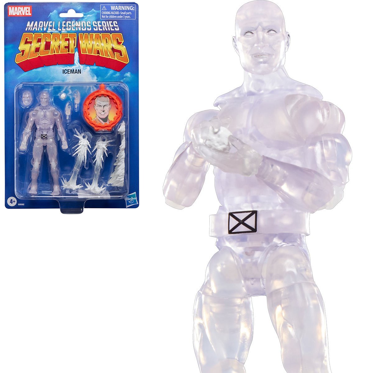 Marvel Legends Secret Wars Ice Man Retro Card Action Figure