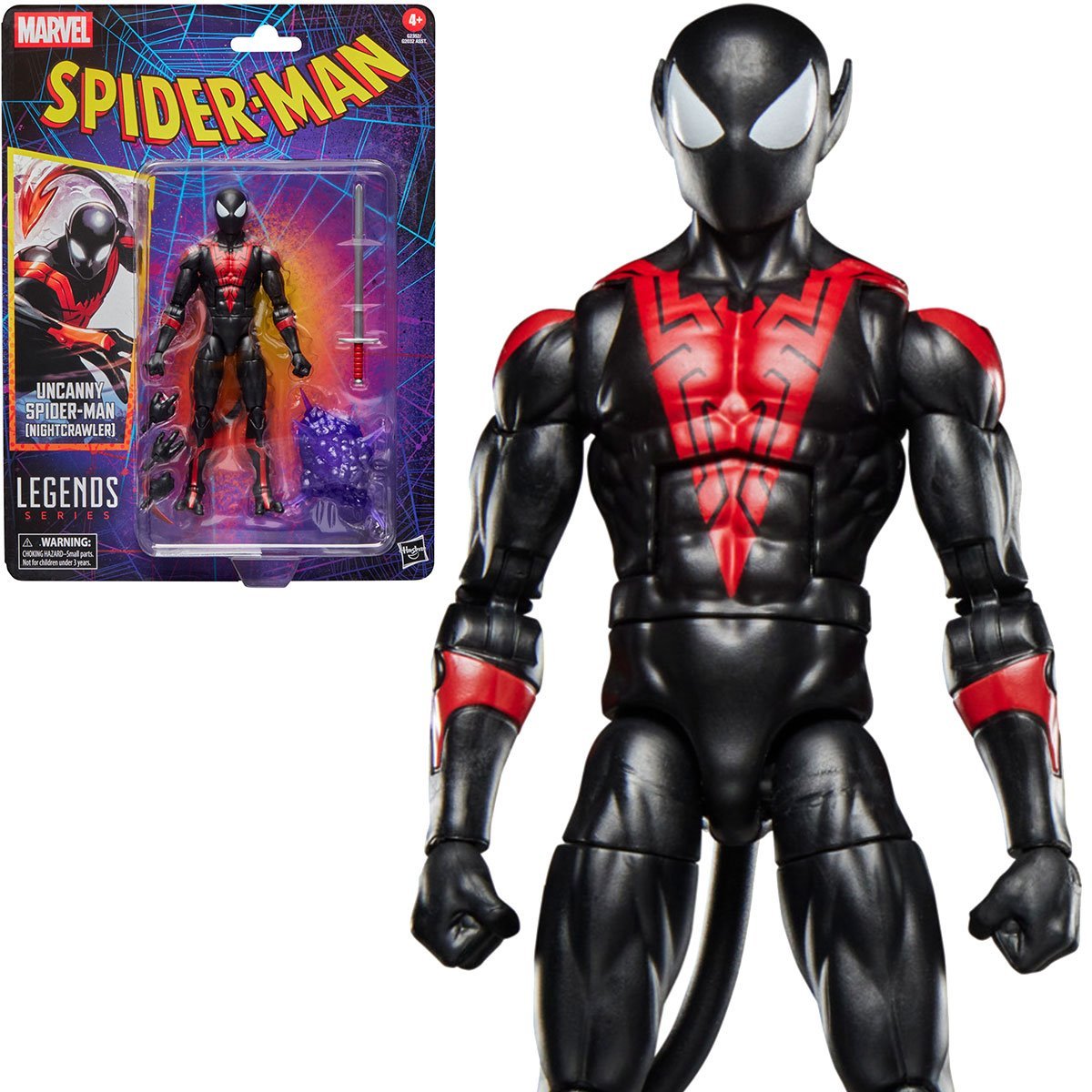 Spider-Man Marvel Legends Retro Cardback Uncanny Spider-Man (Nightcrawler) 6-Inch Action Figure