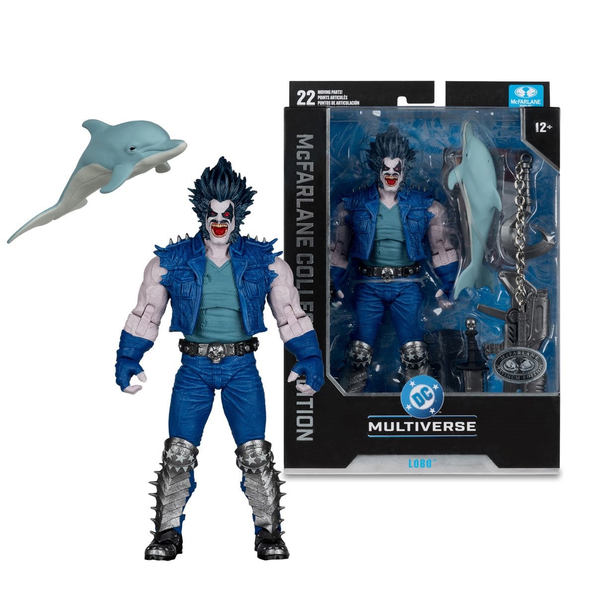 DC Multiverse McFarlane Collector Edition Wave 14 Lobo (Platinum Edition Chase) Action Figure