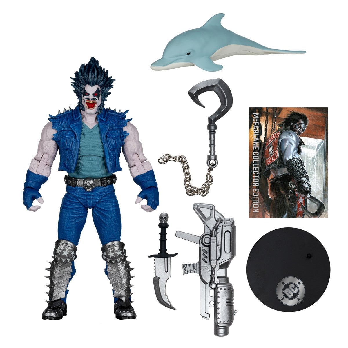 DC Multiverse McFarlane Collector Edition Wave 14 Lobo (Platinum Edition Chase) Action Figure