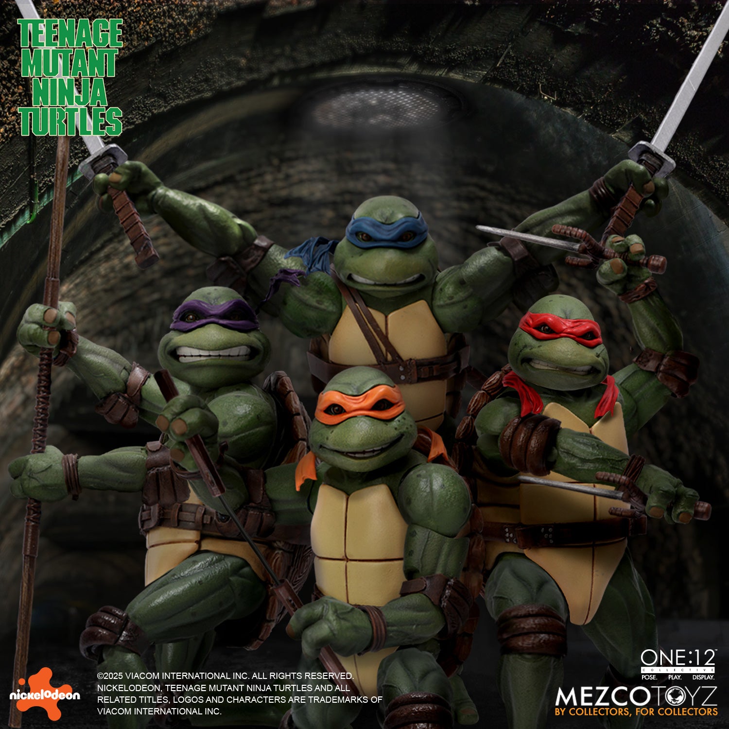 Mezco Toys Teenage Mutant Ninja Turtles (1990) Boxed Set (Raphael, Leonardo, Michelangelo, Donatello)