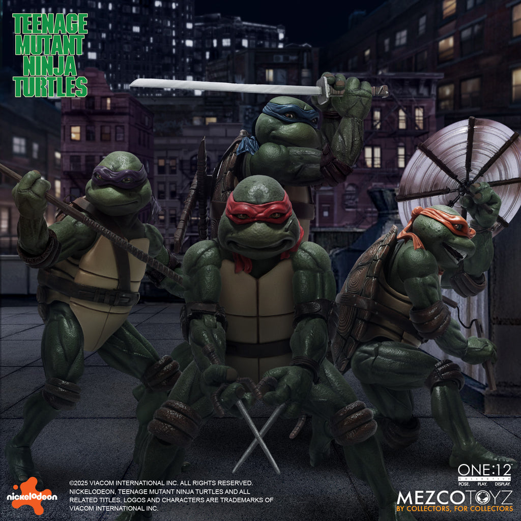 Mezco Teenage Mutant Ninja Turtles (1990) Boxed Set (Raphael, Leonardo, Michelangelo, Donatello)