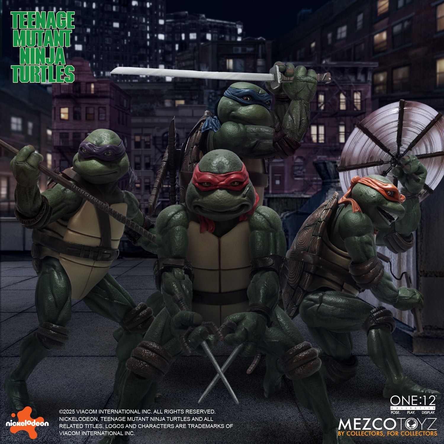 Mezco Toys Teenage Mutant Ninja Turtles (1990) Boxed Set (Raphael, Leonardo, Michelangelo, Donatello)