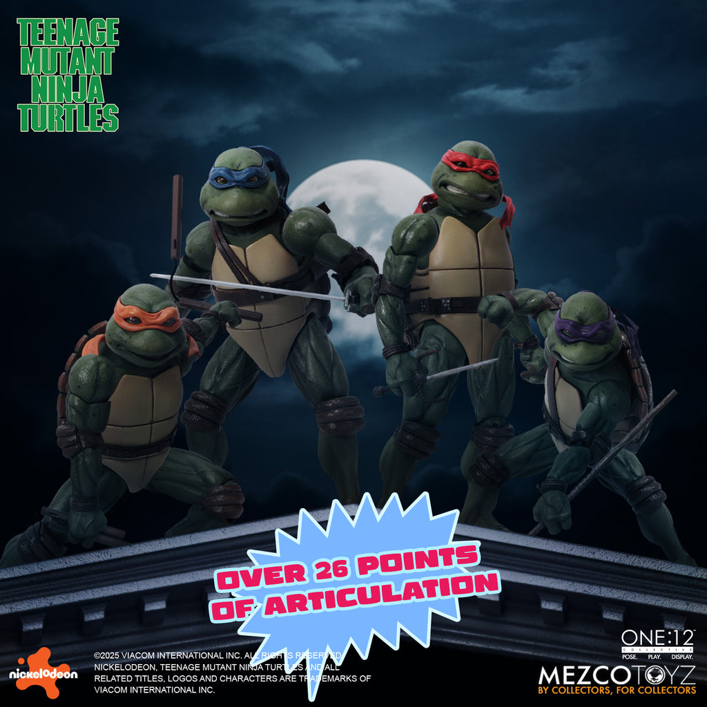 Mezco Teenage Mutant Ninja Turtles (1990) Boxed Set (Raphael, Leonardo, Michelangelo, Donatello)