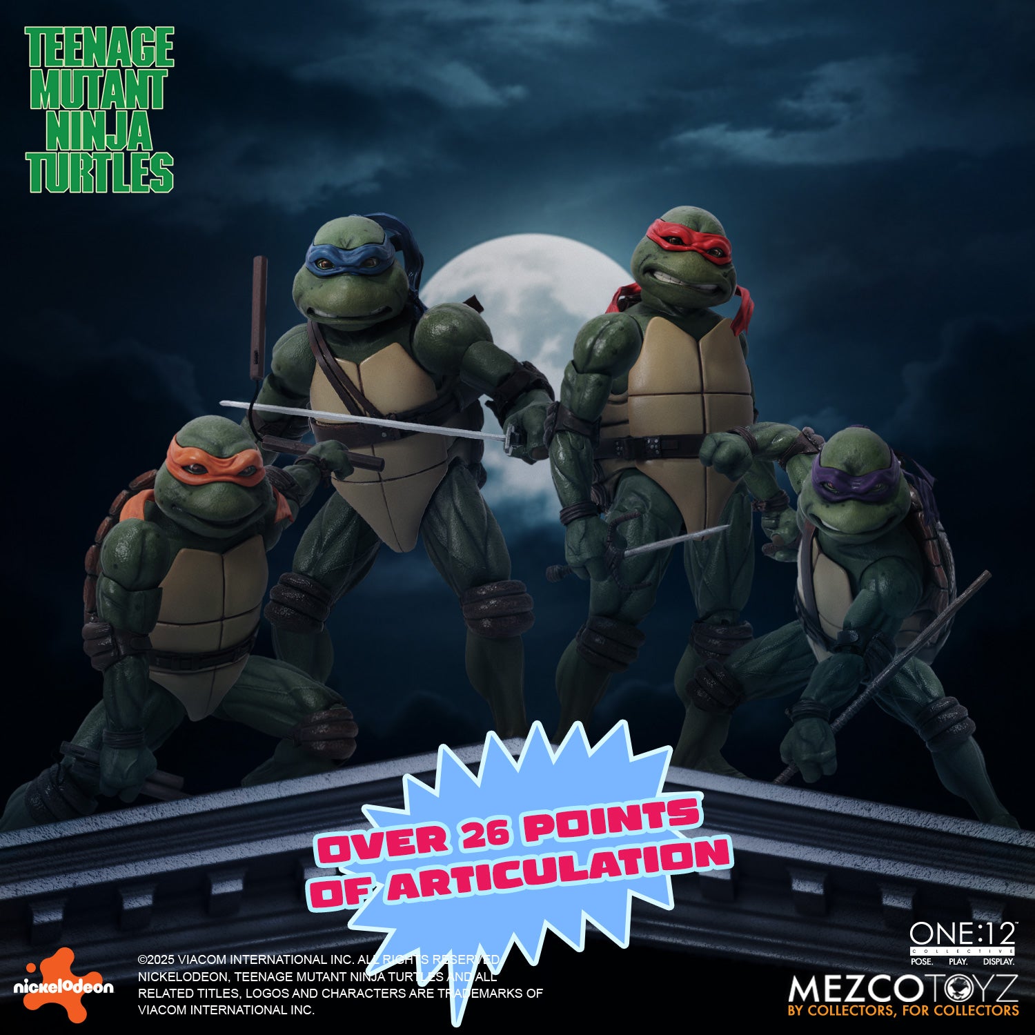Mezco Toys Teenage Mutant Ninja Turtles (1990) Boxed Set (Raphael, Leonardo, Michelangelo, Donatello)