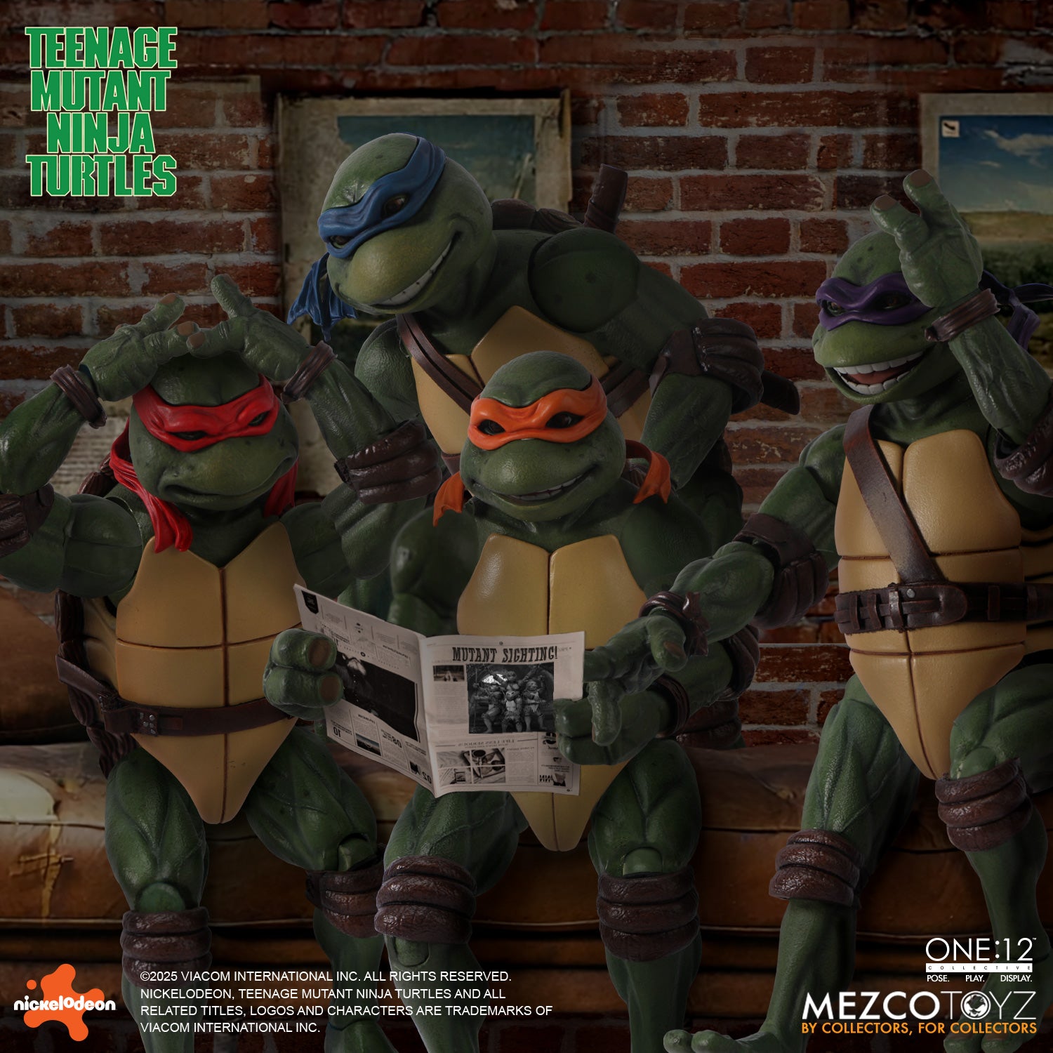 Mezco Toys Teenage Mutant Ninja Turtles (1990) Boxed Set (Raphael, Leonardo, Michelangelo, Donatello)
